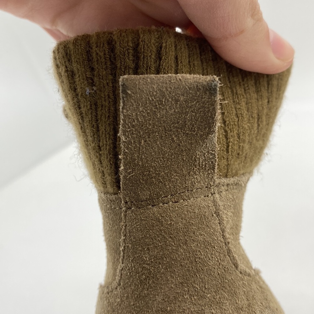 Franco Sarto Westerly Ankle Booties Wedges Shoes Tan Leather Suede Womens 7.5 M - Picture 12 of 15